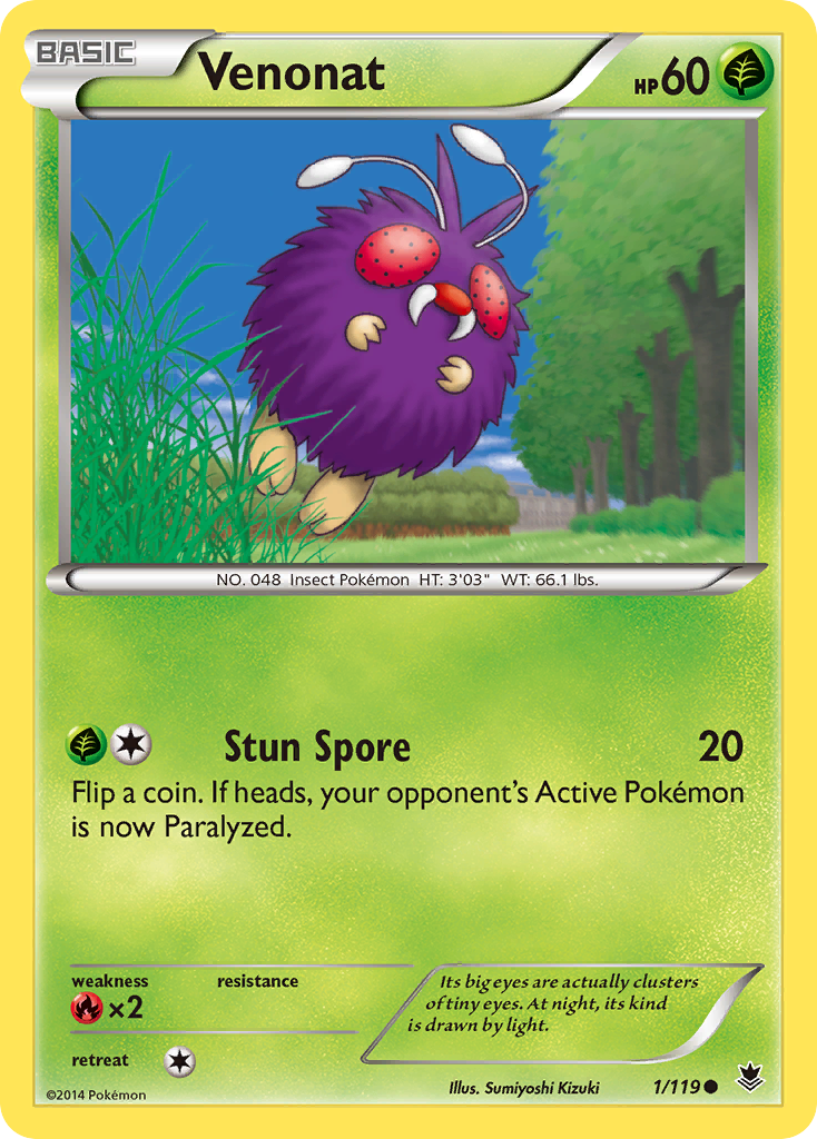 Venonat (1/119) [XY: Phantom Forces] | Eastridge Sports Cards & Games