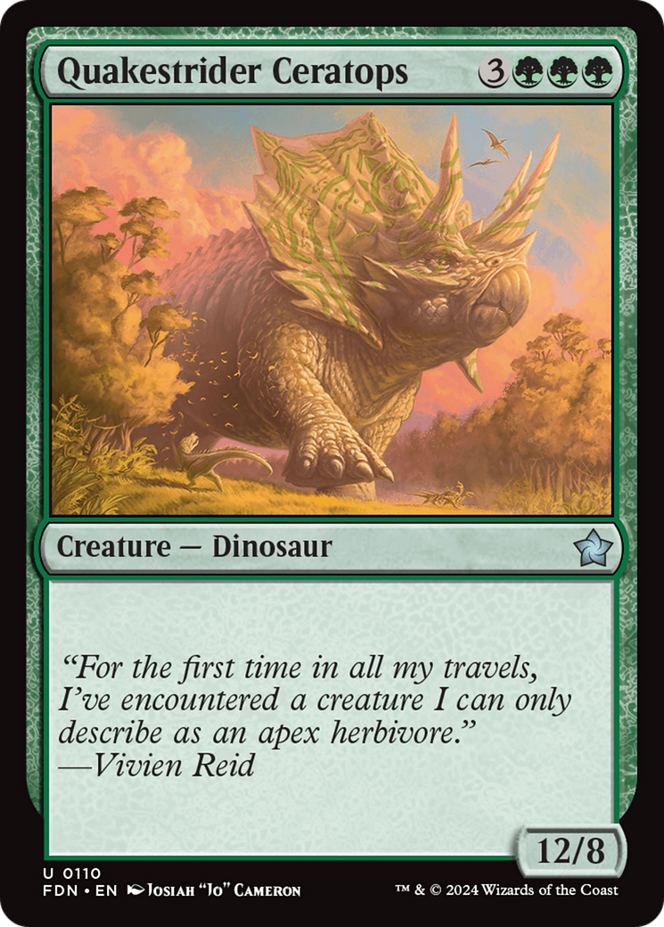 Quakestrider Ceratops [Foundations] | Eastridge Sports Cards & Games