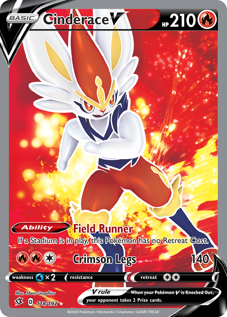 Cinderace V (178/192) [Sword & Shield: Rebel Clash] | Eastridge Sports Cards & Games