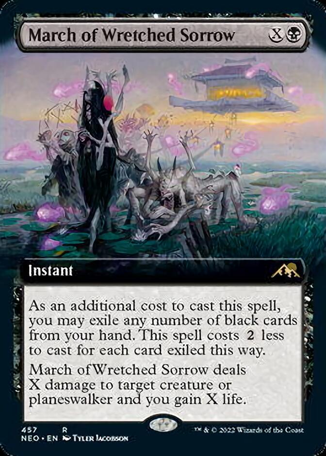 March of Wretched Sorrow (Extended Art) [Kamigawa: Neon Dynasty] | Eastridge Sports Cards & Games