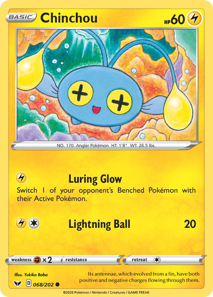 Chinchou (068/202) [Sword & Shield: Base Set] | Eastridge Sports Cards & Games