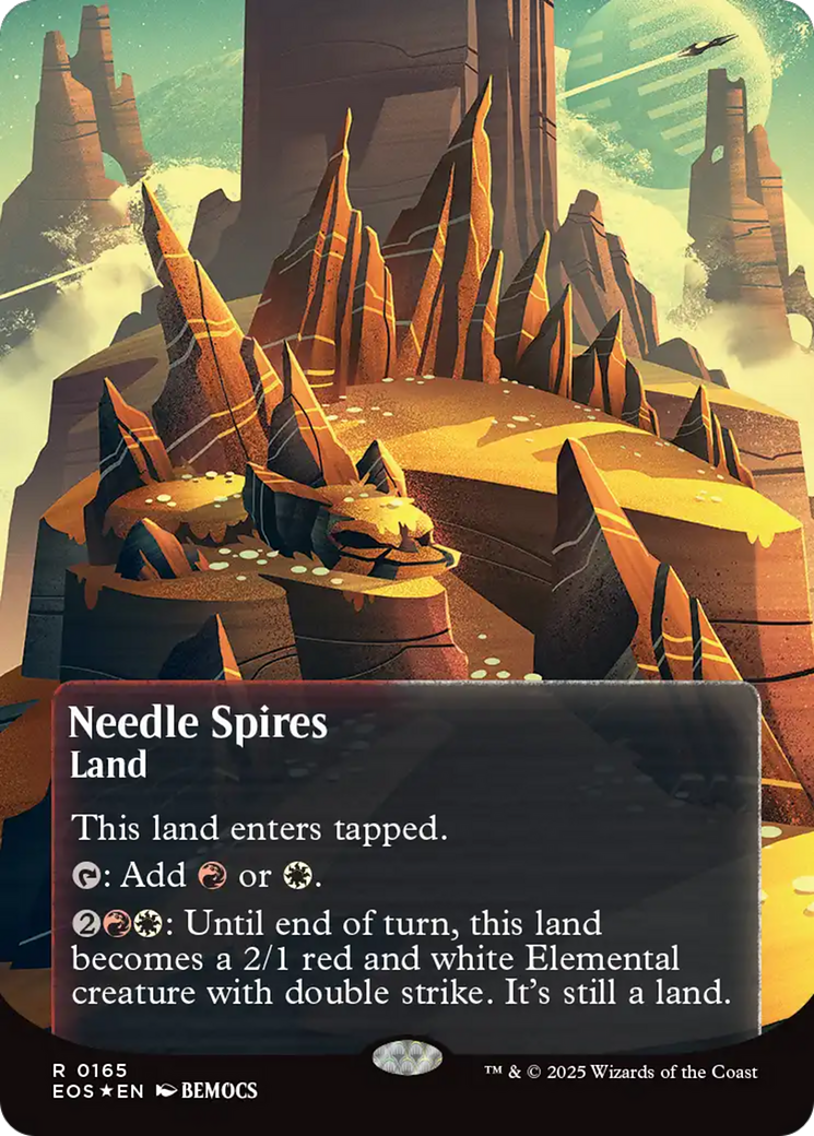Needle Spires (0165) (Borderless) (Galaxy Foil) [Edge of Eternities: Stellar Sights] | Eastridge Sports Cards & Games