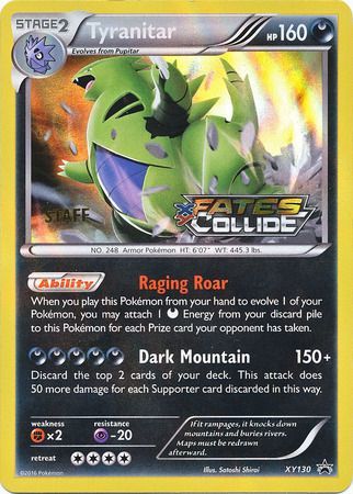 Tyranitar (XY130) (Staff) [XY: Black Star Promos] | Eastridge Sports Cards & Games