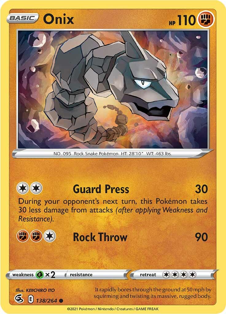 Onix (138/264) [Sword & Shield: Fusion Strike] | Eastridge Sports Cards & Games