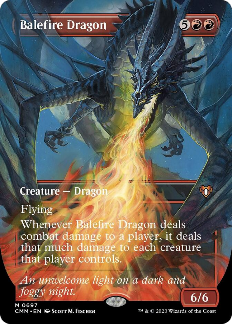 Balefire Dragon (Borderless Alternate Art) [Commander Masters] | Eastridge Sports Cards & Games