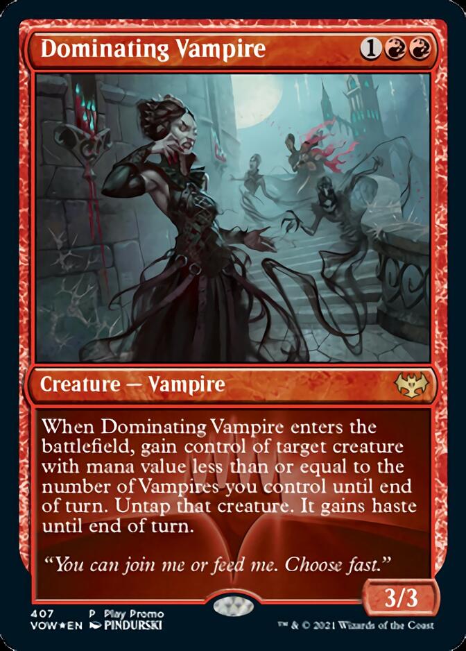 Dominating Vampire (Play Promo) [Innistrad: Crimson Vow Promos] | Eastridge Sports Cards & Games