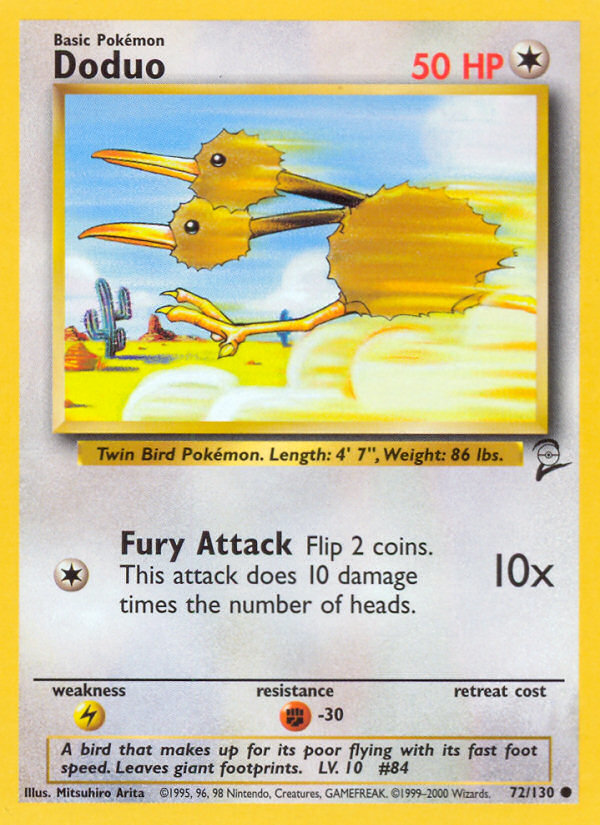 Doduo (72/130) [Base Set 2] | Eastridge Sports Cards & Games