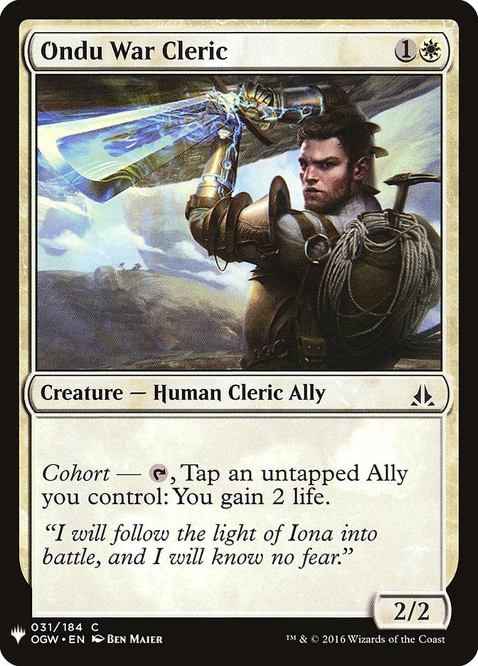 Ondu War Cleric [Mystery Booster] | Eastridge Sports Cards & Games