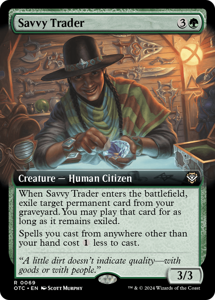 Savvy Trader (Extended Art) [Outlaws of Thunder Junction Commander] | Eastridge Sports Cards & Games