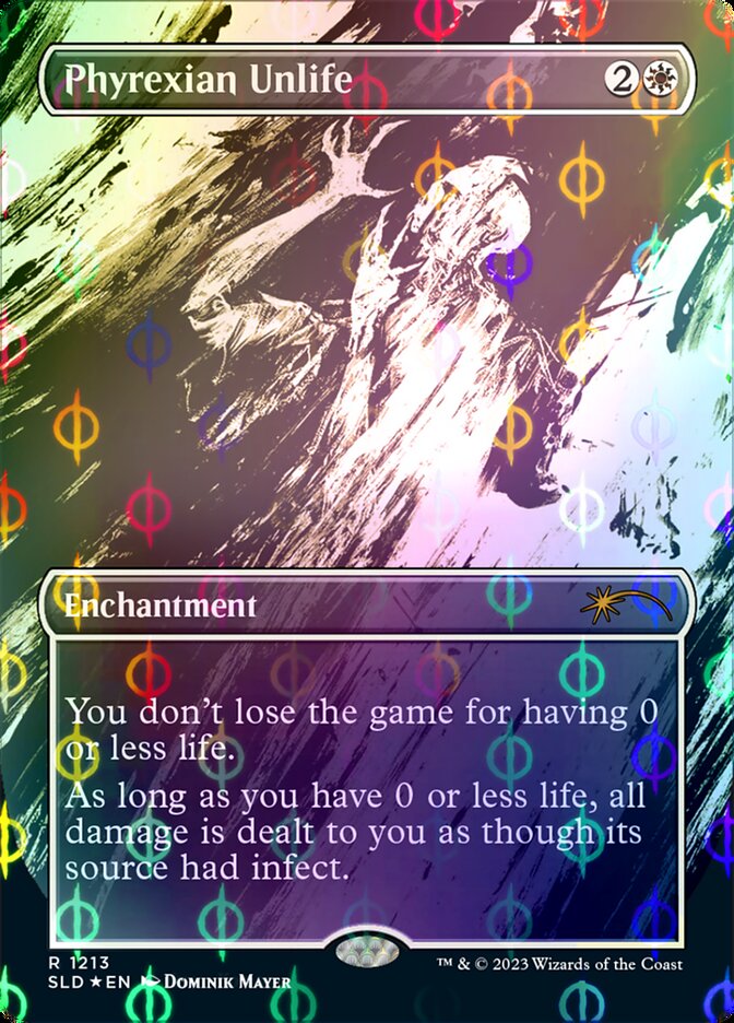 Phyrexian Unlife (Borderless Ichor Step-and-Compleat Foil) [Secret Lair Drop Series] | Eastridge Sports Cards & Games