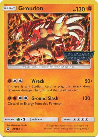 Groudon (81/168) (Cosmos Holo GameStop Promo) [Sun & Moon: Celestial Storm] | Eastridge Sports Cards & Games