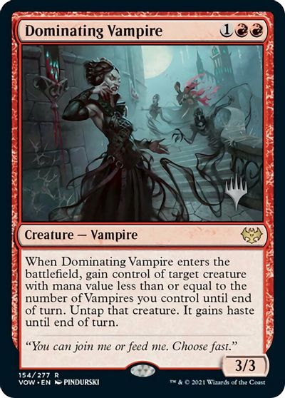 Dominating Vampire (Promo Pack) [Innistrad: Crimson Vow Promos] | Eastridge Sports Cards & Games