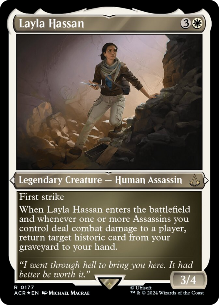 Layla Hassan (Foil Etched) [Assassin's Creed] | Eastridge Sports Cards & Games