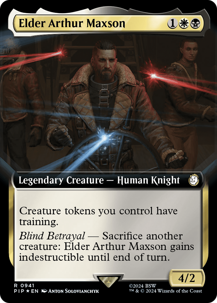 Elder Arthur Maxson (Extended Art) (Surge Foil) [Fallout] | Eastridge Sports Cards & Games