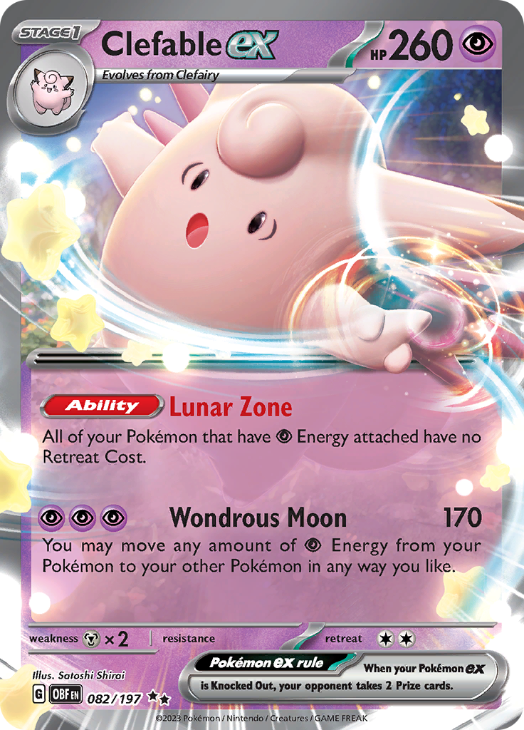 Clefable ex (082/197) [Scarlet & Violet: Obsidian Flames] | Eastridge Sports Cards & Games