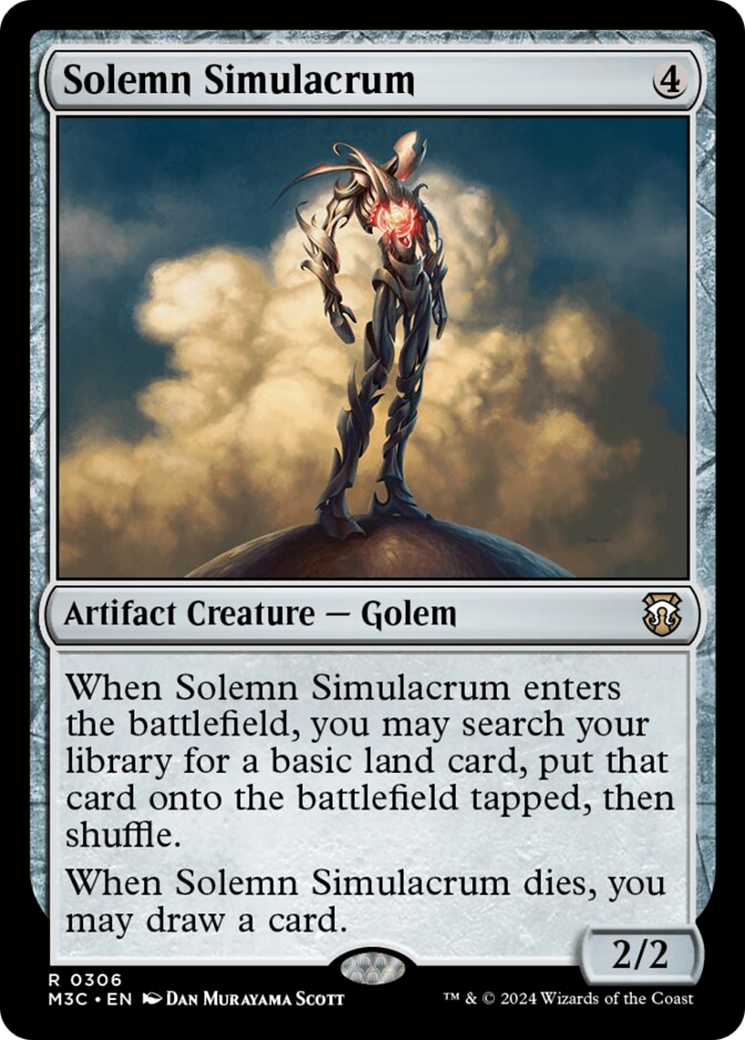 Solemn Simulacrum (Ripple Foil) [Modern Horizons 3 Commander] | Eastridge Sports Cards & Games