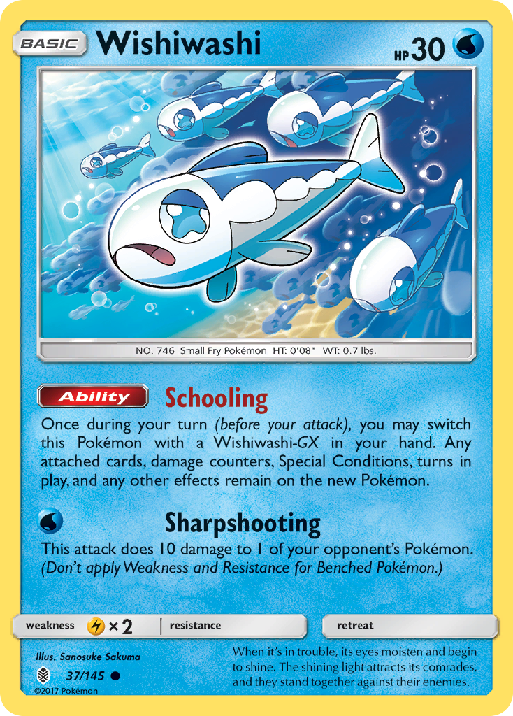 Wishiwashi (37/145) [Sun & Moon: Guardians Rising] | Eastridge Sports Cards & Games