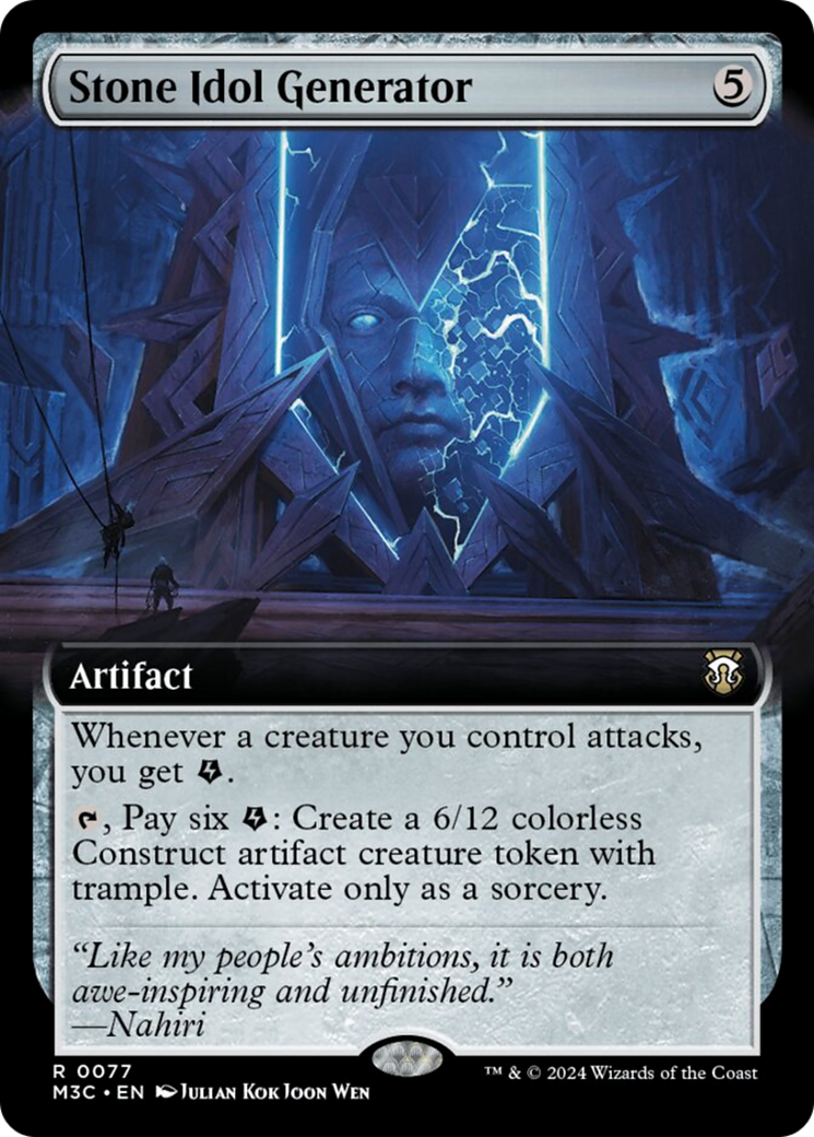 Stone Idol Generator (Extended Art) (Ripple Foil) [Modern Horizons 3 Commander] | Eastridge Sports Cards & Games