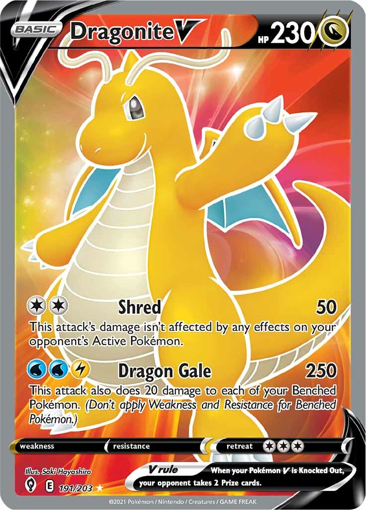 Dragonite V (191/203) [Sword & Shield: Evolving Skies] | Eastridge Sports Cards & Games