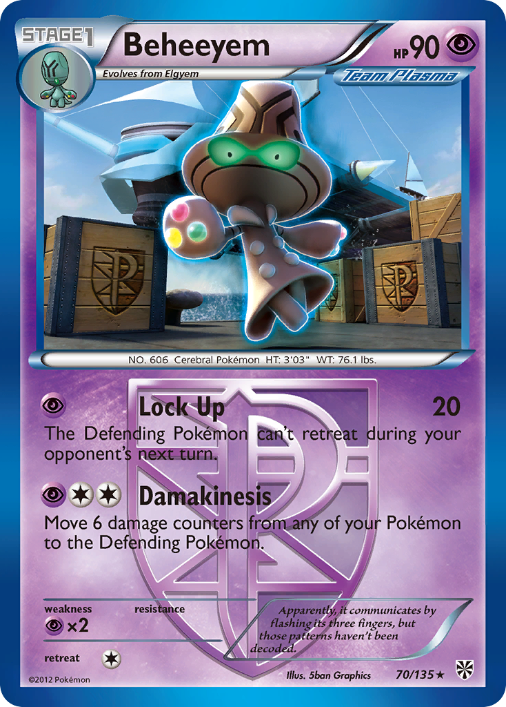 Beheeyem (70/135) [Black & White: Plasma Storm] | Eastridge Sports Cards & Games