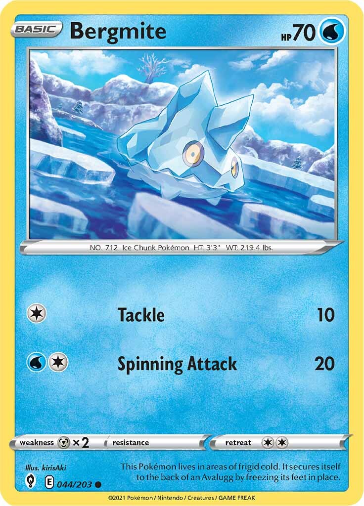 Bergmite (044/203) [Sword & Shield: Evolving Skies] | Eastridge Sports Cards & Games