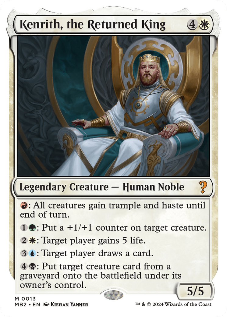 Kenrith, the Returned King (White Border) [Mystery Booster 2] | Eastridge Sports Cards & Games