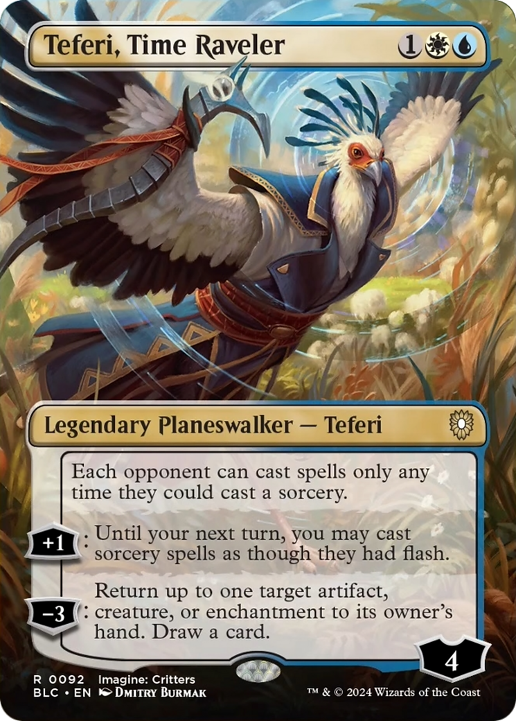 Teferi, Time Raveler (Borderless) [Bloomburrow Commander] | Eastridge Sports Cards & Games