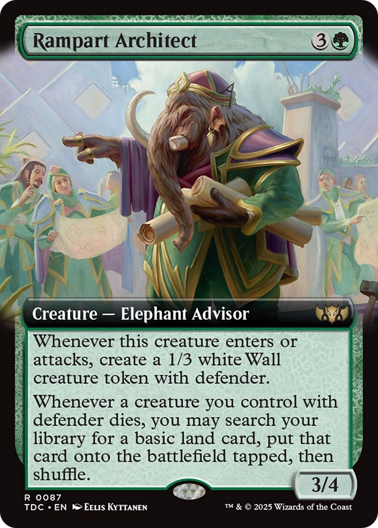 Rampart Architect (Extended Art) [Tarkir: Dragonstorm Commander] | Eastridge Sports Cards & Games