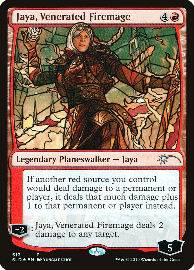 Jaya, Venerated Firemage (Stained Glass) [Secret Lair Drop Promos] | Eastridge Sports Cards & Games