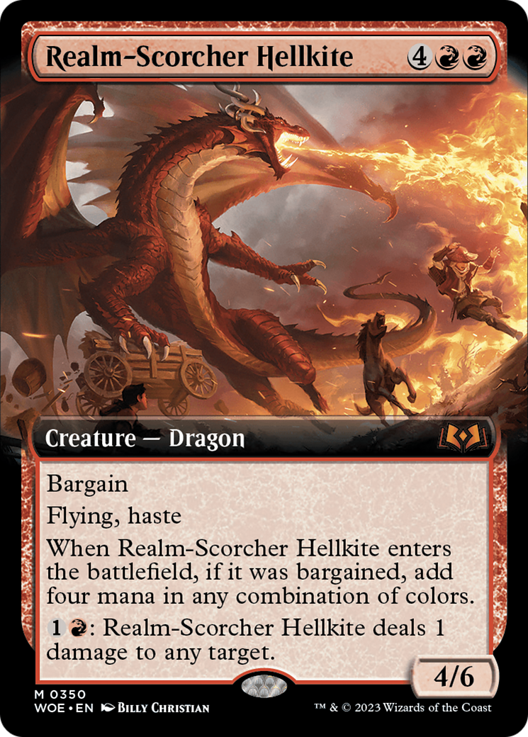 Realm-Scorcher Hellkite (Extended Art) [Wilds of Eldraine] | Eastridge Sports Cards & Games