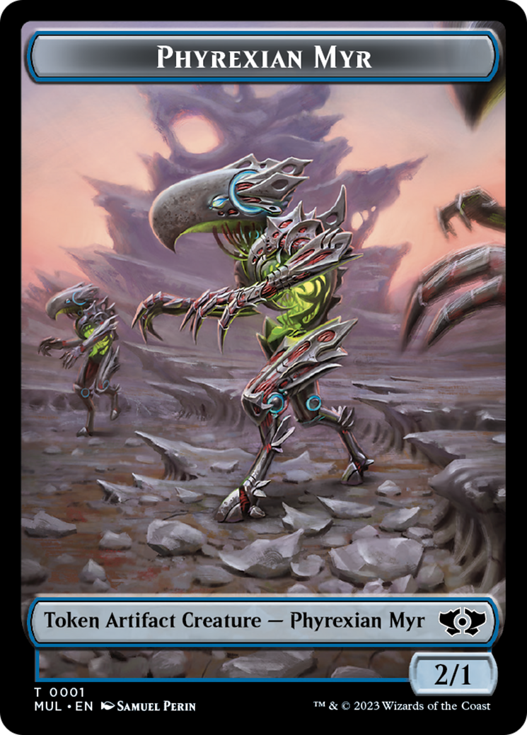 Phyrexian Myr // Knight Double-Sided Token [March of the Machine Tokens] | Eastridge Sports Cards & Games