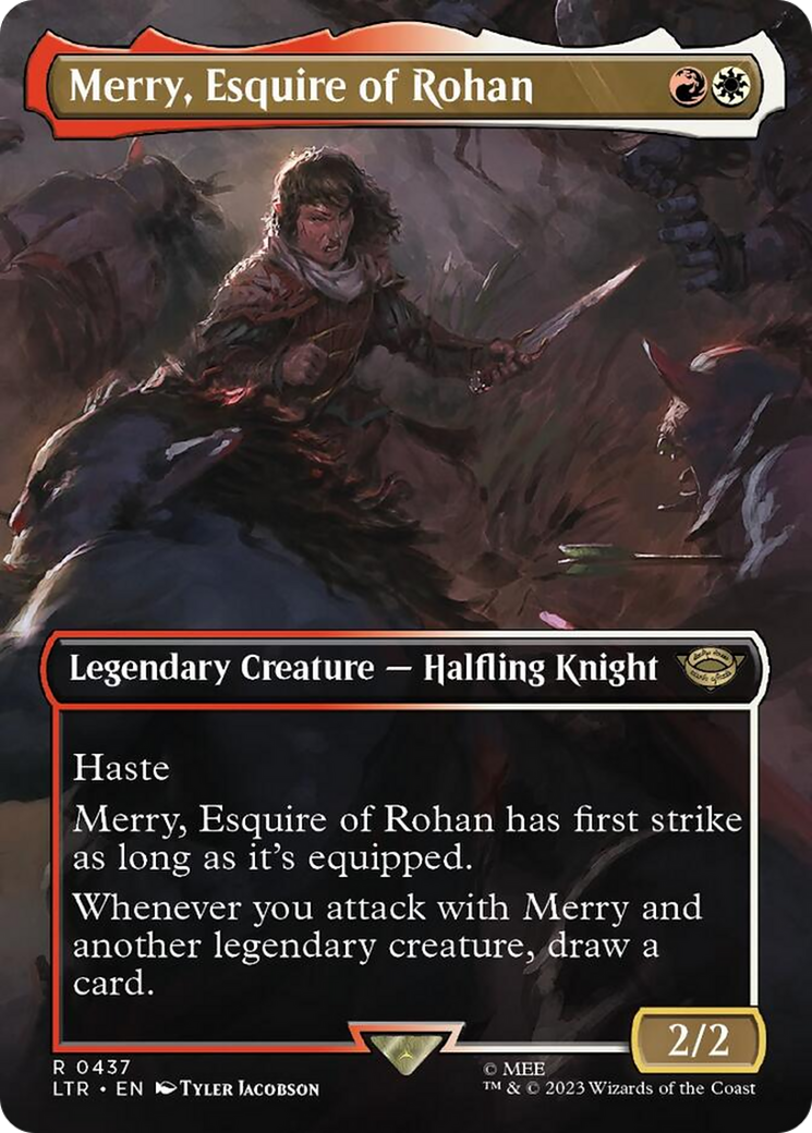 Merry, Esquire of Rohan (Borderless Alternate Art) [The Lord of the Rings: Tales of Middle-Earth] | Eastridge Sports Cards & Games