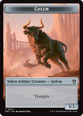 Golem (0014) // Golem (0015) Double-Sided Token [Aetherdrift Tokens] | Eastridge Sports Cards & Games