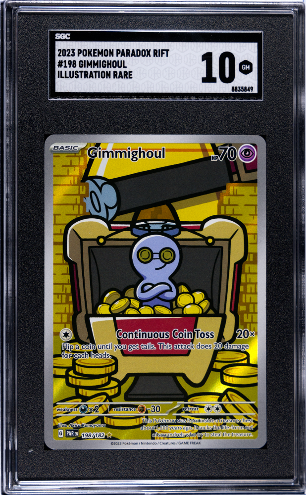 2023 Pokemon Scarlet & Violet Paradox Rift #198 Gimmighoul - Illustration Rare SGC 10 (Copy) | Eastridge Sports Cards & Games