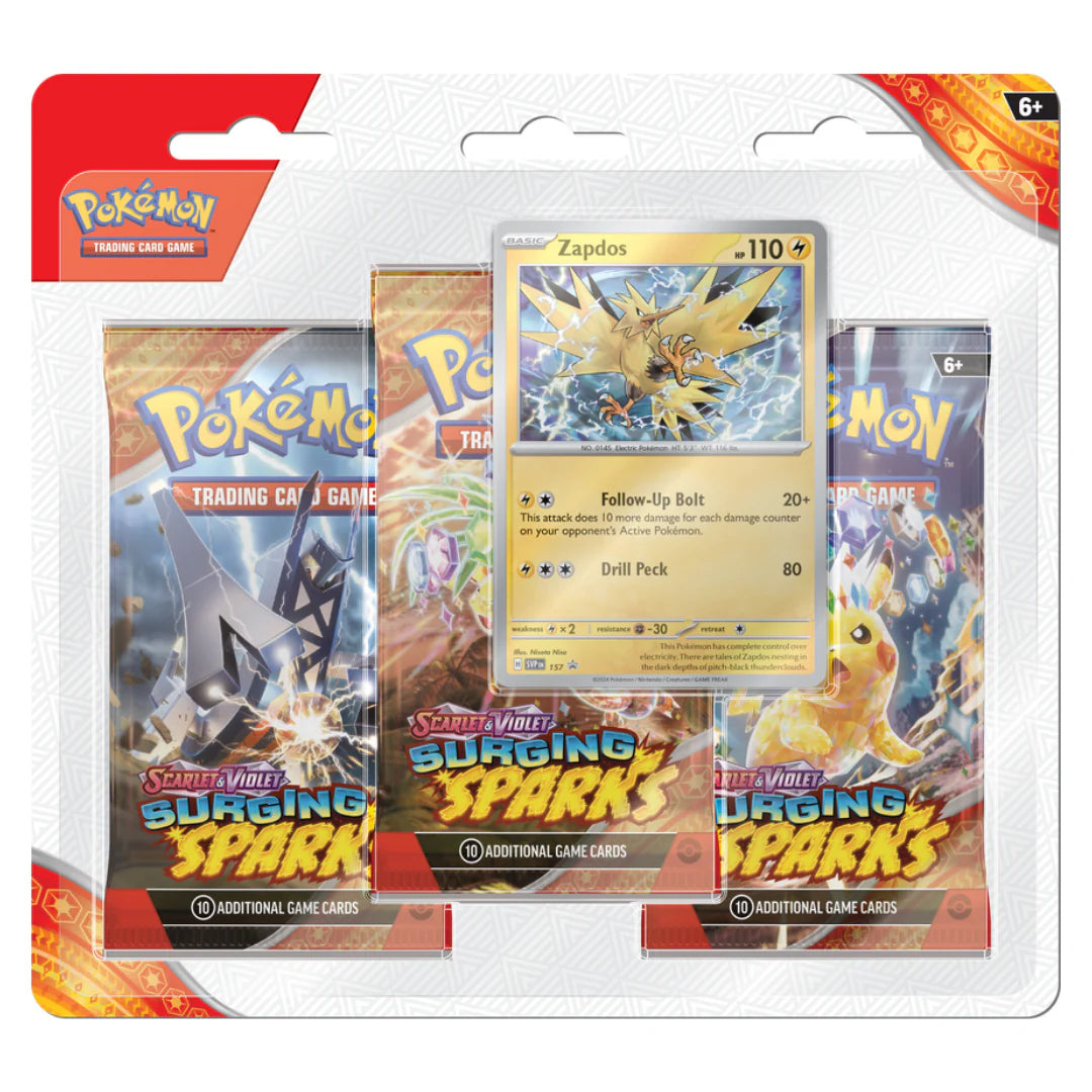 Surging Sparks 3-pack Blister - Zapdos | Eastridge Sports Cards & Games