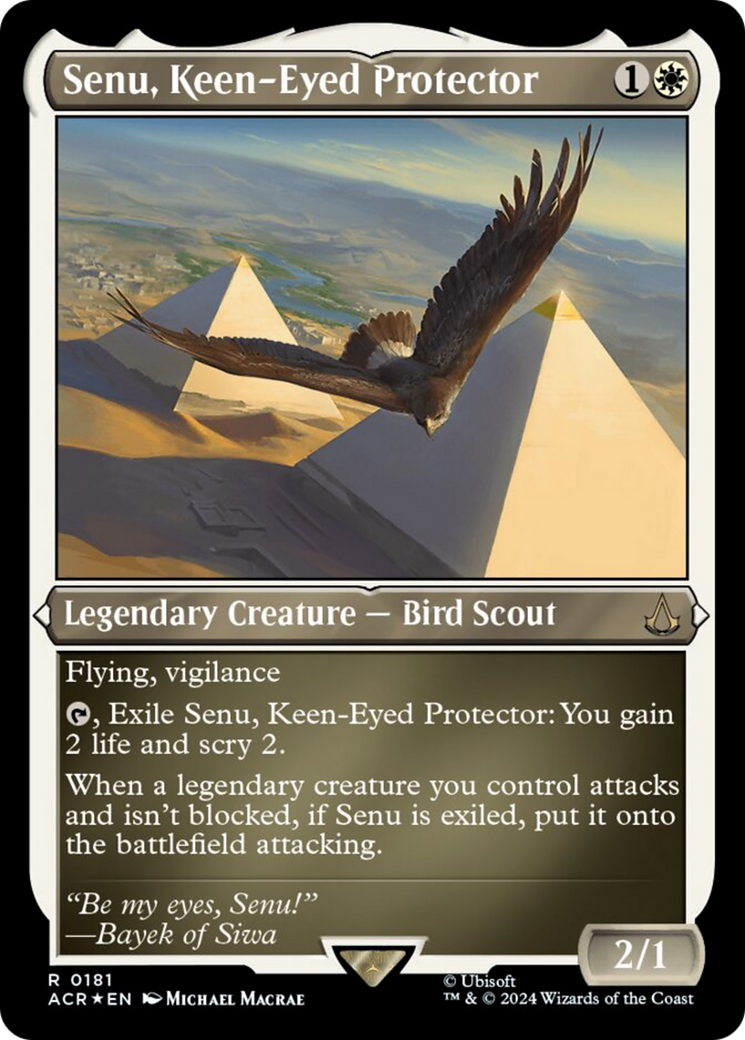 Senu, Keen-Eyed Protector (Foil Etched) [Assassin's Creed] | Eastridge Sports Cards & Games