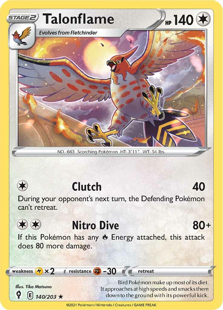 Talonflame (140/203) [Sword & Shield: Evolving Skies] | Eastridge Sports Cards & Games