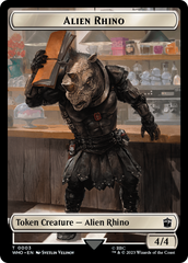 Alien Rhino // Alien Warrior Double-Sided Token [Doctor Who Tokens] | Eastridge Sports Cards & Games