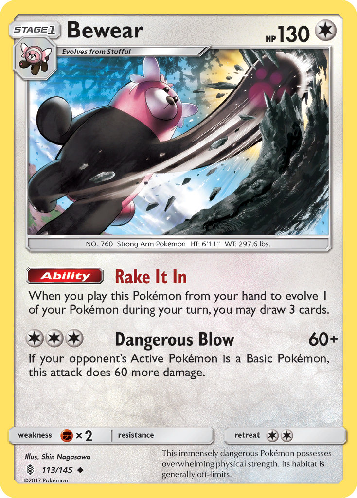 Bewear (113/145) [Sun & Moon: Guardians Rising] | Eastridge Sports Cards & Games