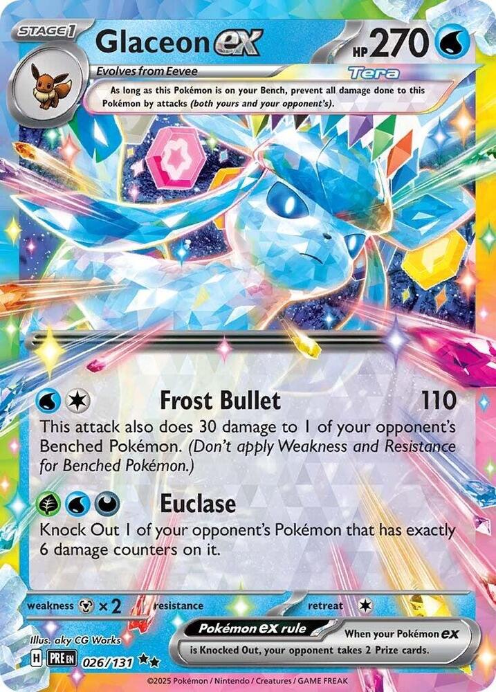 Glaceon ex (026/131) [Scarlet & Violet: Prismatic Evolutions] | Eastridge Sports Cards & Games