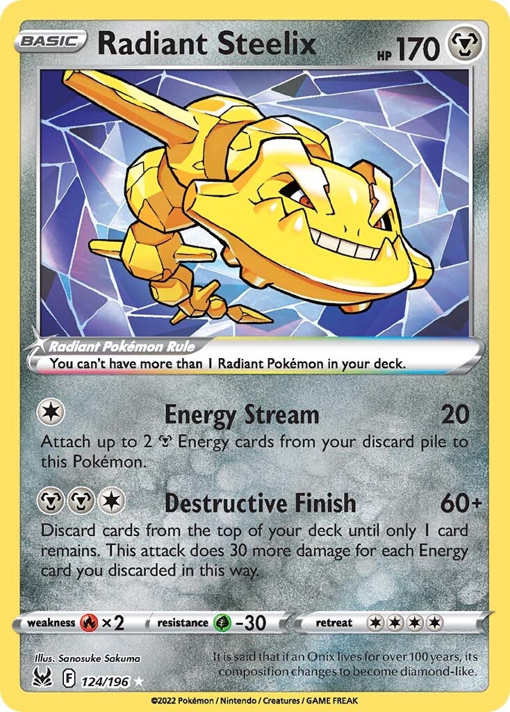 Radiant Steelix (124/196) [Sword & Shield: Lost Origin] | Eastridge Sports Cards & Games