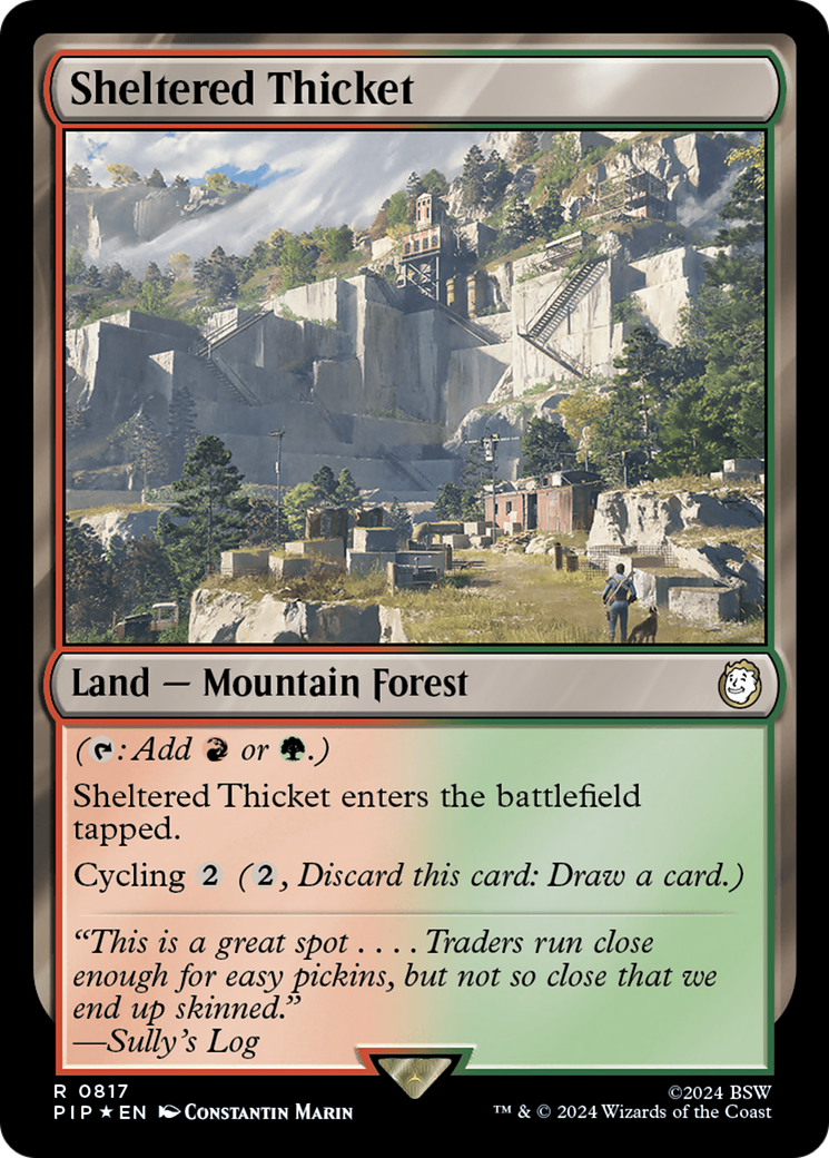 Sheltered Thicket (Surge Foil) [Fallout] | Eastridge Sports Cards & Games