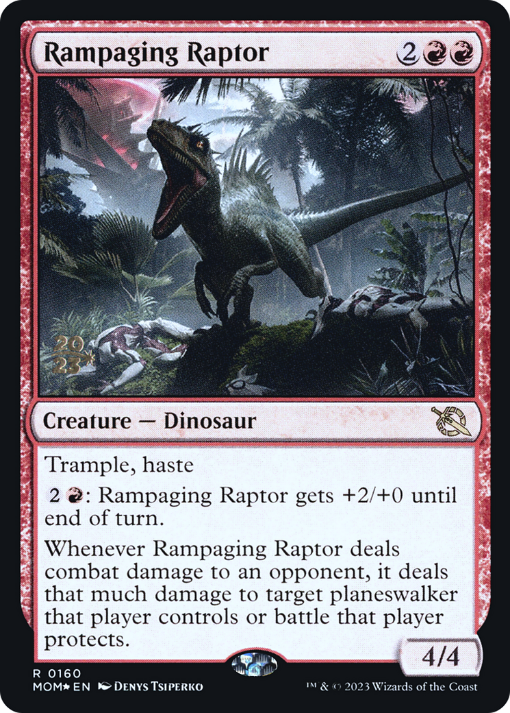 Rampaging Raptor [March of the Machine Prerelease Promos] | Eastridge Sports Cards & Games