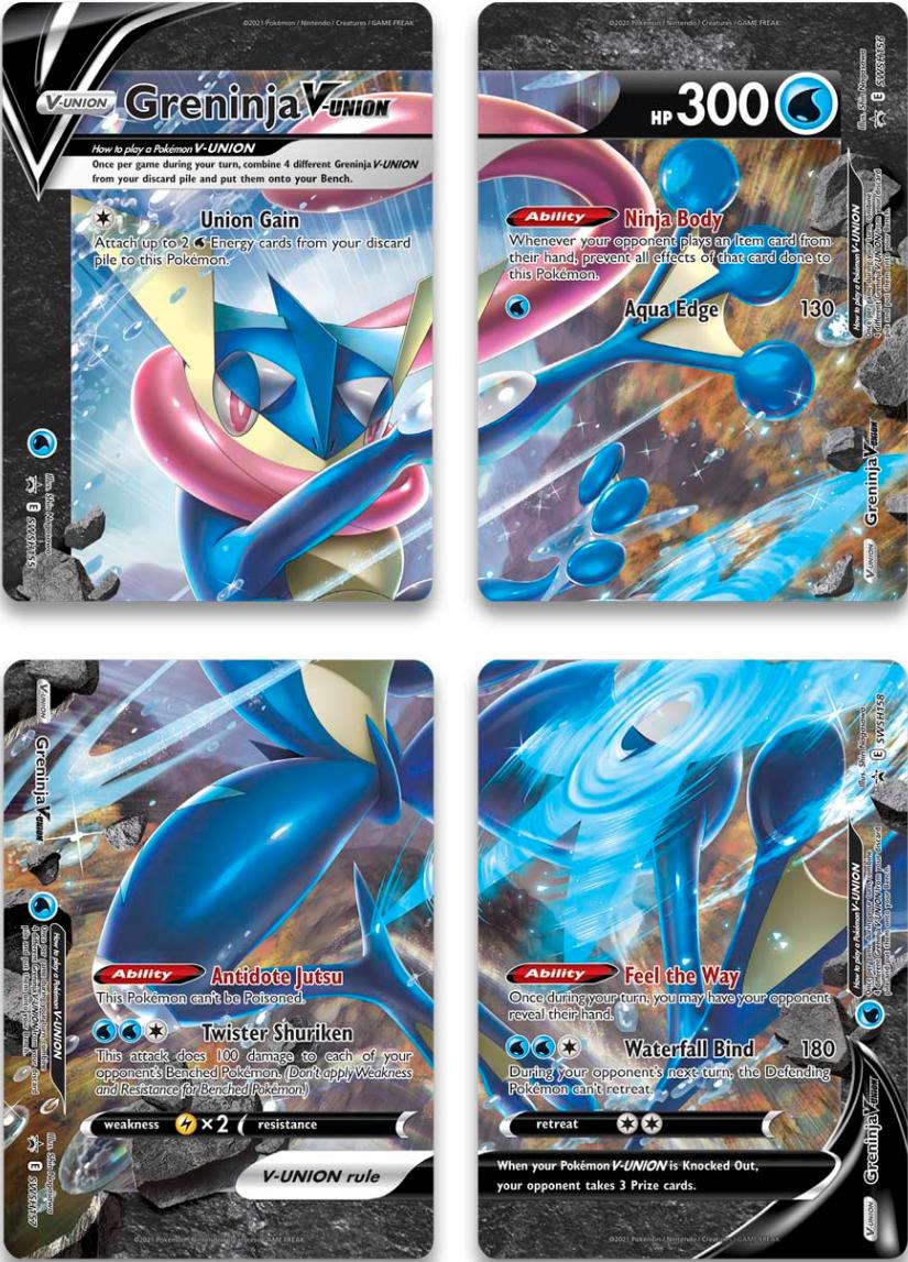 Greninja V-Union (Set of 4) [Sword & Shield: Black Star Promos] | Eastridge Sports Cards & Games