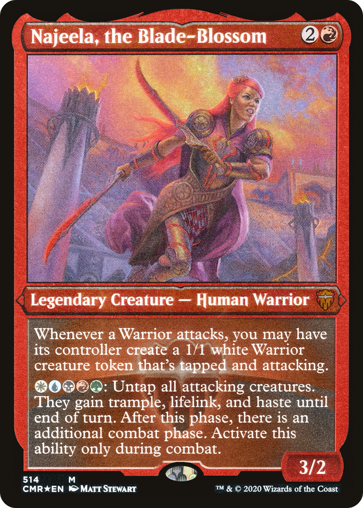 Najeela, the Blade-Blossom (Foil Etched) (CMR-514) - Commander Legends Foil