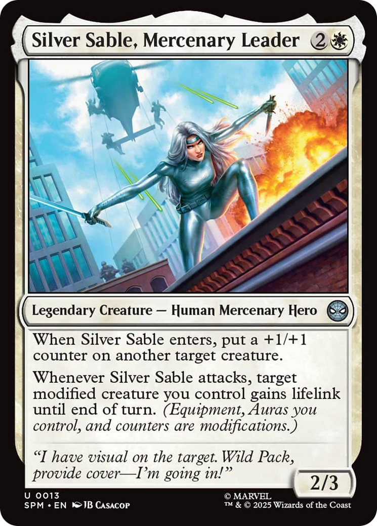 Silver Sable, Mercenary Leader [Marvel's Spider-Man] | Eastridge Sports Cards & Games