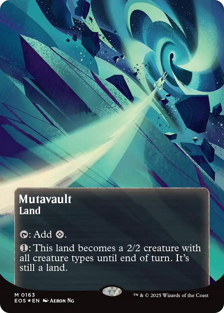 Mutavault (0163) (Borderless) (Galaxy Foil) [Edge of Eternities: Stellar Sights] | Eastridge Sports Cards & Games