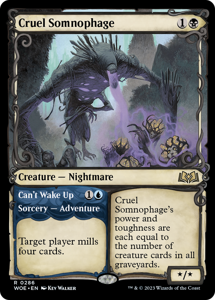 Cruel Somnophage // Can't Wake Up (Showcase) [Wilds of Eldraine] | Eastridge Sports Cards & Games