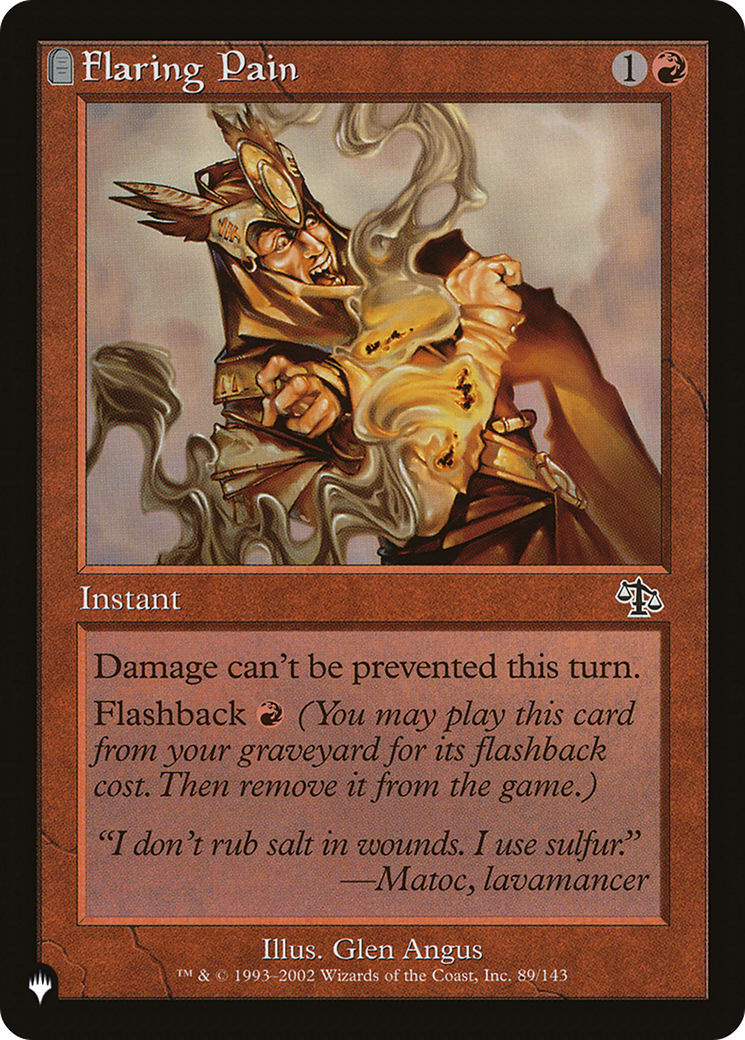 Flaring Pain [The List] | Eastridge Sports Cards & Games