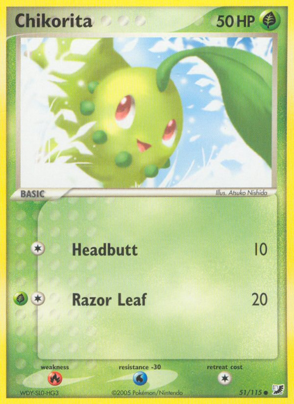 Chikorita (51/115) [EX: Unseen Forces] | Eastridge Sports Cards & Games